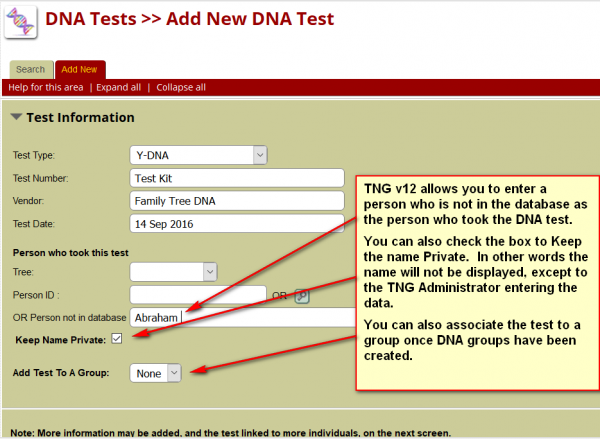 Add DNA Test